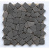 mosaique en pierre naturelle, pierre naturelle, gris medium, galets, sur filet, pebbles, salle de bain,
